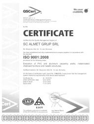 Certificate ISO 9001:2008