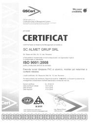 Certificat ISO 9001:2008